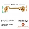 4.70" Plain Brass Cabin Hook 